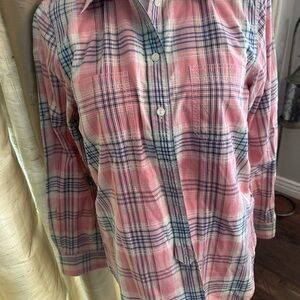 Pink and Blue Plaid Button-Up Lauren jeans, Company , Ralph Lauren size medium